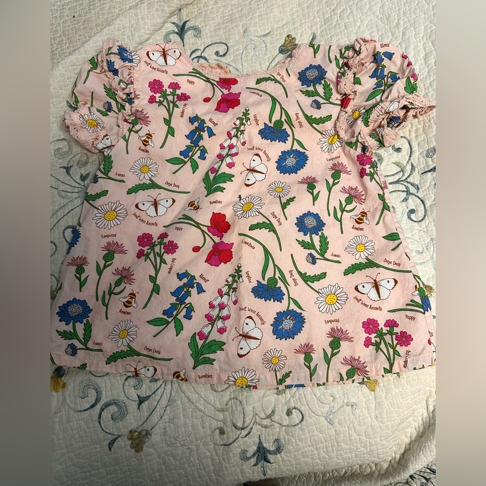 Floral Kids Top - Pink